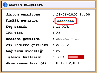 Cihaz kimlik numarası nereden bulunur?